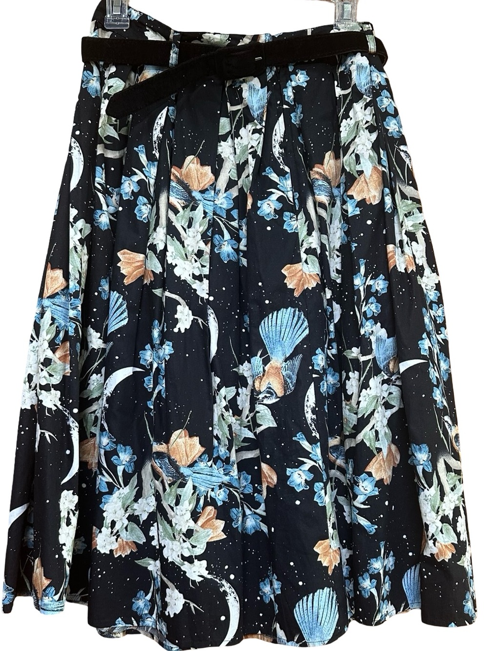 Starry Night pleated midi skirt by Hell Bunny size Medium